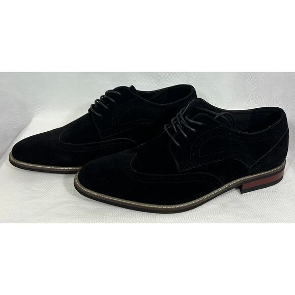 NEW Mofri Men’s Black Suede Oxford Dress Shoes Size 9.5 with Box main image 4